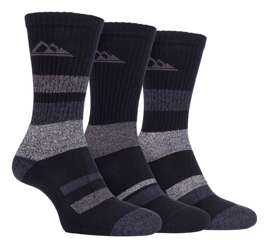 3 Pairs Mens Lightweight Cotton Hiking Socks