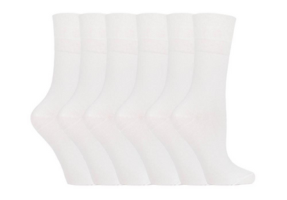 6 Pairs Ladies Cotton Non Elastic Diabetic Socks