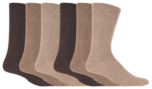 6 Pairs Mens Cotton Non Elastic Diabetic Socks