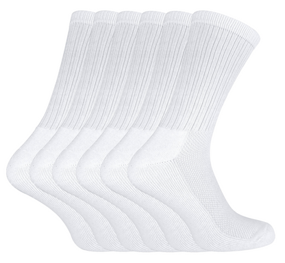 6 Pairs Mens Bamboo / Organic Cotton Sports Socks
