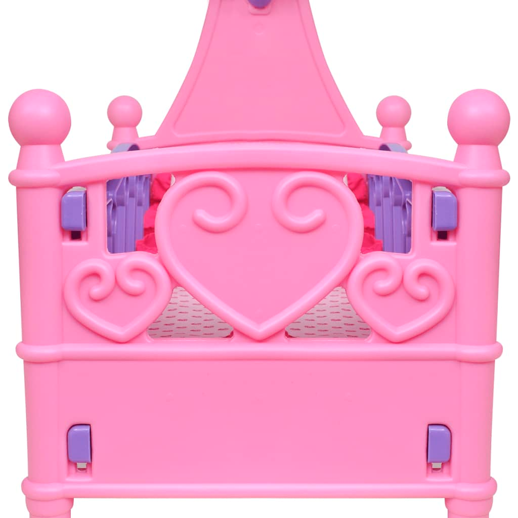 Kids'/Children's Playroom Toy Doll Bed Pink + Purple