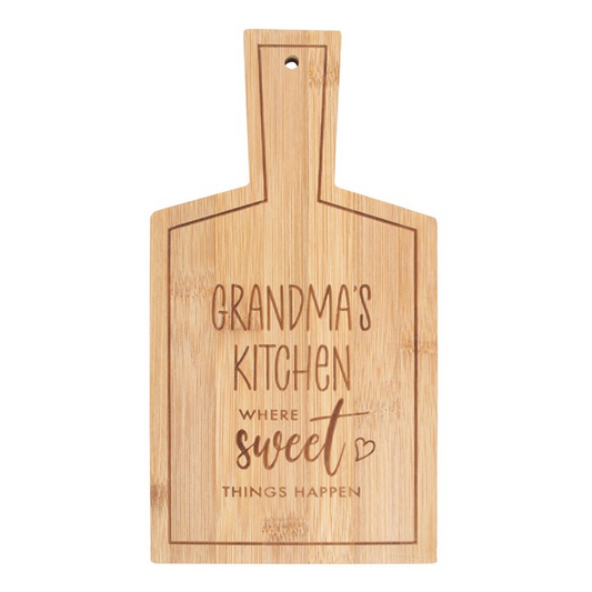 Grandma's Kitchen Bamboo Serving Board