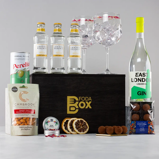 Luxury Gin & Tonic Hamper in Pine Box