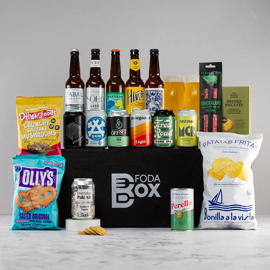 XXL Beer and Snacks Hamper Gift in Luxury Pine Box