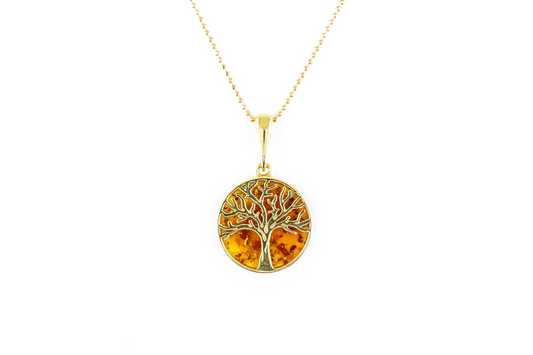 Large Gold Plated Tree of Life Pendant