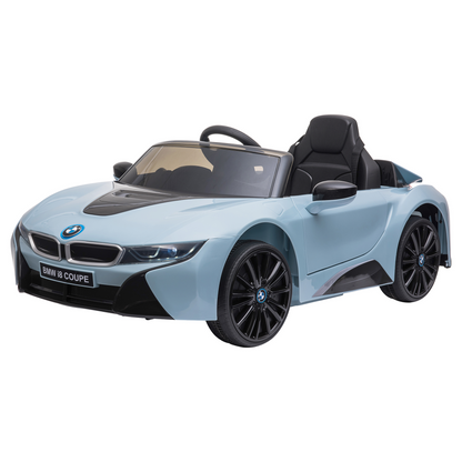HOMCOM Compatible Electric Kids Ride On Car 6V Battery Powered Toy with Remote Control Music Horn Lights MP3 Suspension Wheels for 3 - 8 Years Blue BMW I8 Coupe