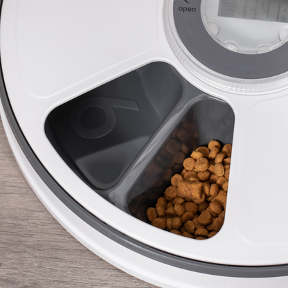 PawHut Automatic Pet Dog Cat Feeder w/ Digital Timer Six-Meal Food Dispenser