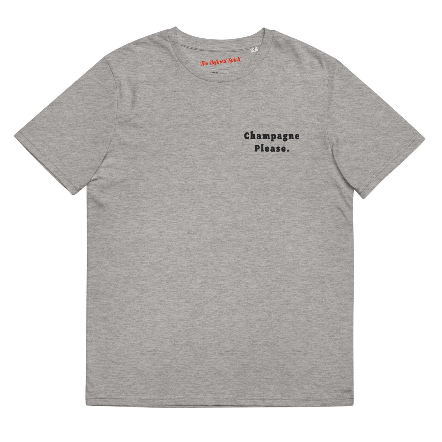 Champagne Please - Organic Embroidered T-shirt