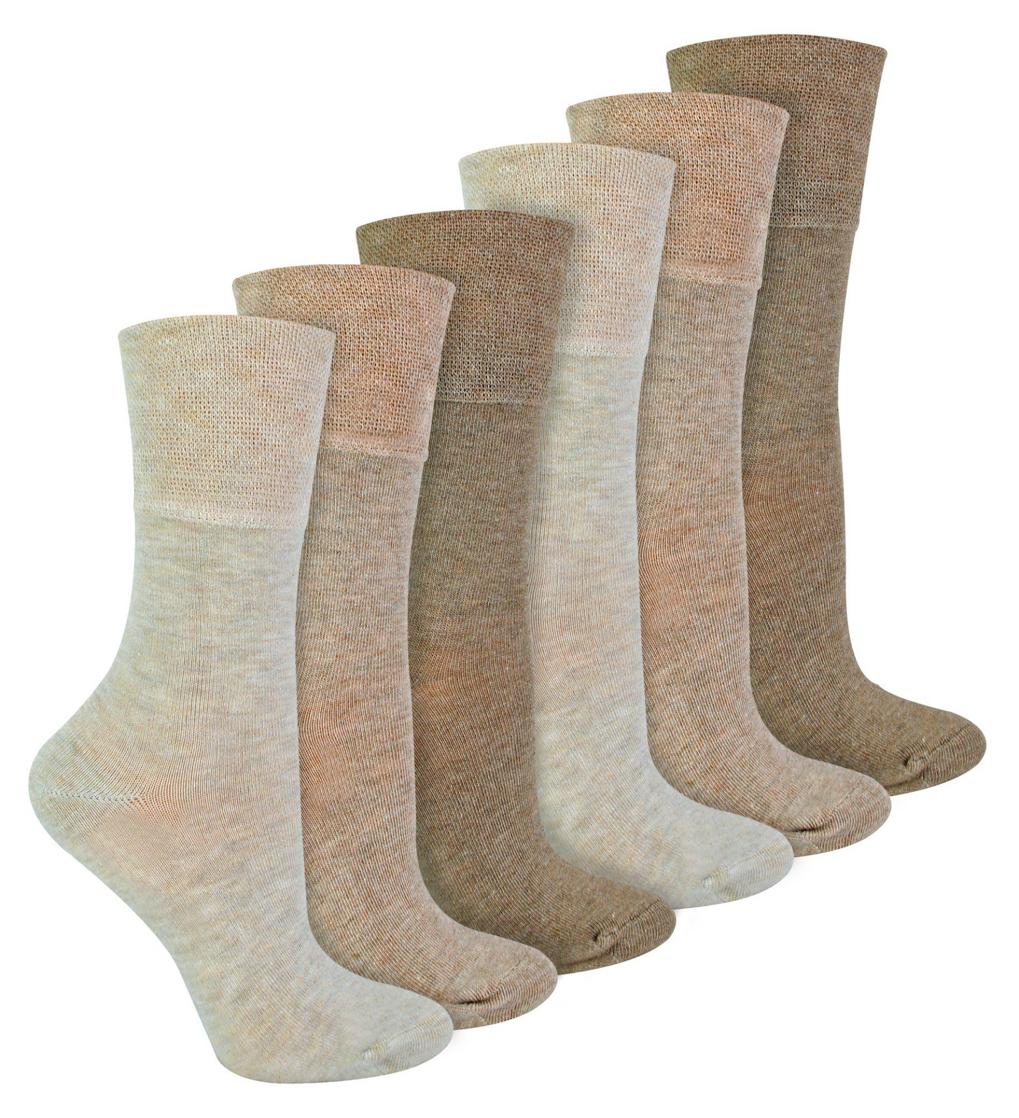 6 Pack Ladies Diabetic Bamboo Socks