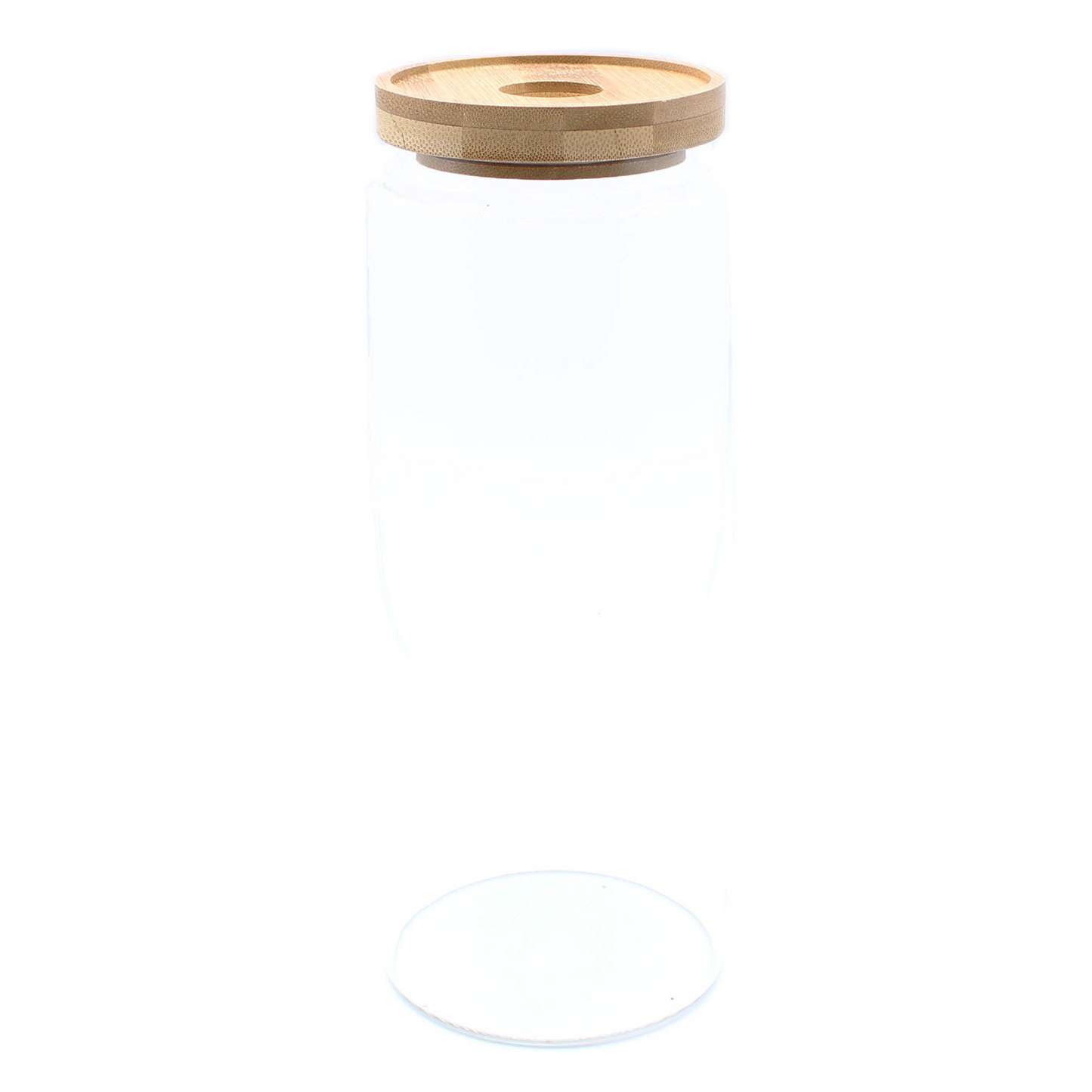 Cottage Bamboo Glass Jar - 20cm