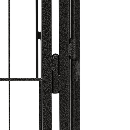 vidaXL 20-Panel Dog Playpen Black 100x50 cm Powder-coated Steel