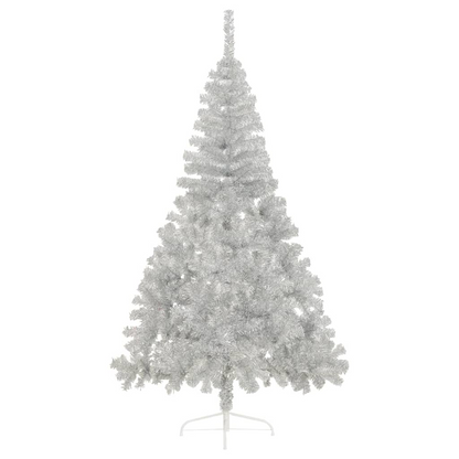vidaXL Artificial Half Christmas Tree with Stand Silver 240 cm PET