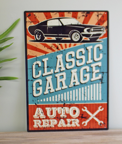 Vintage Metal Sign - Classic Garage Auto Repair