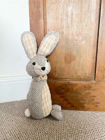 Woven Fabric Rabbit Doorstop