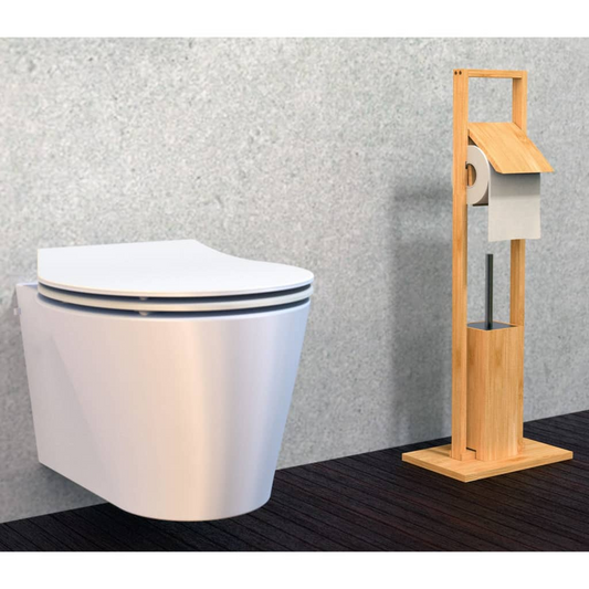 EISL Toilet Set Roll and Brush Bamboo 30x21x82 cm