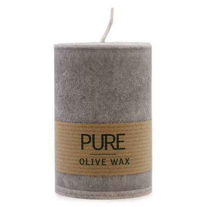 Pure Olive Wax Candle 90x60 - Grey