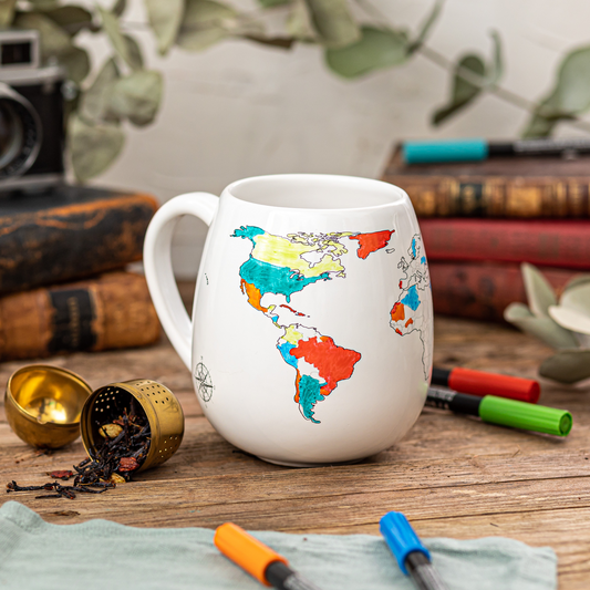 Best-selling World Map Colour In Mug